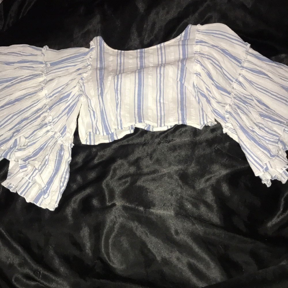 Blue and white stripped blouse